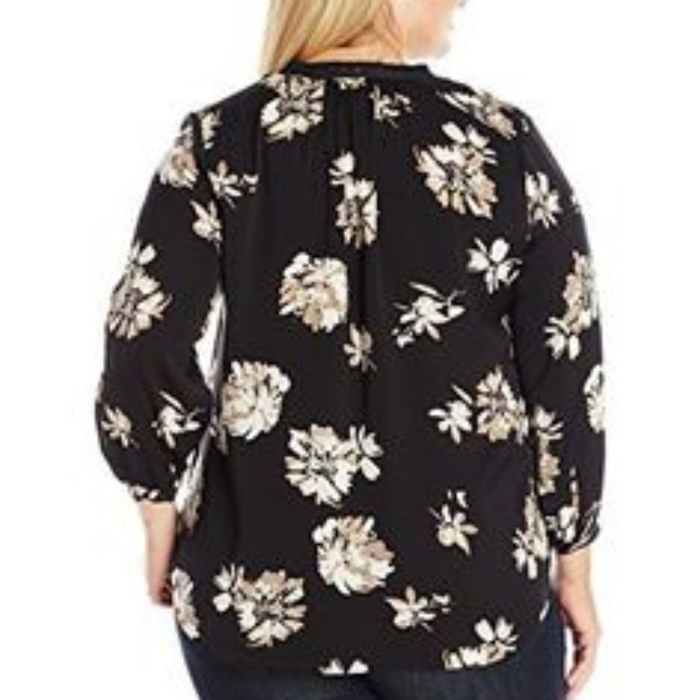 Lucky Brand Black Floral Blouse